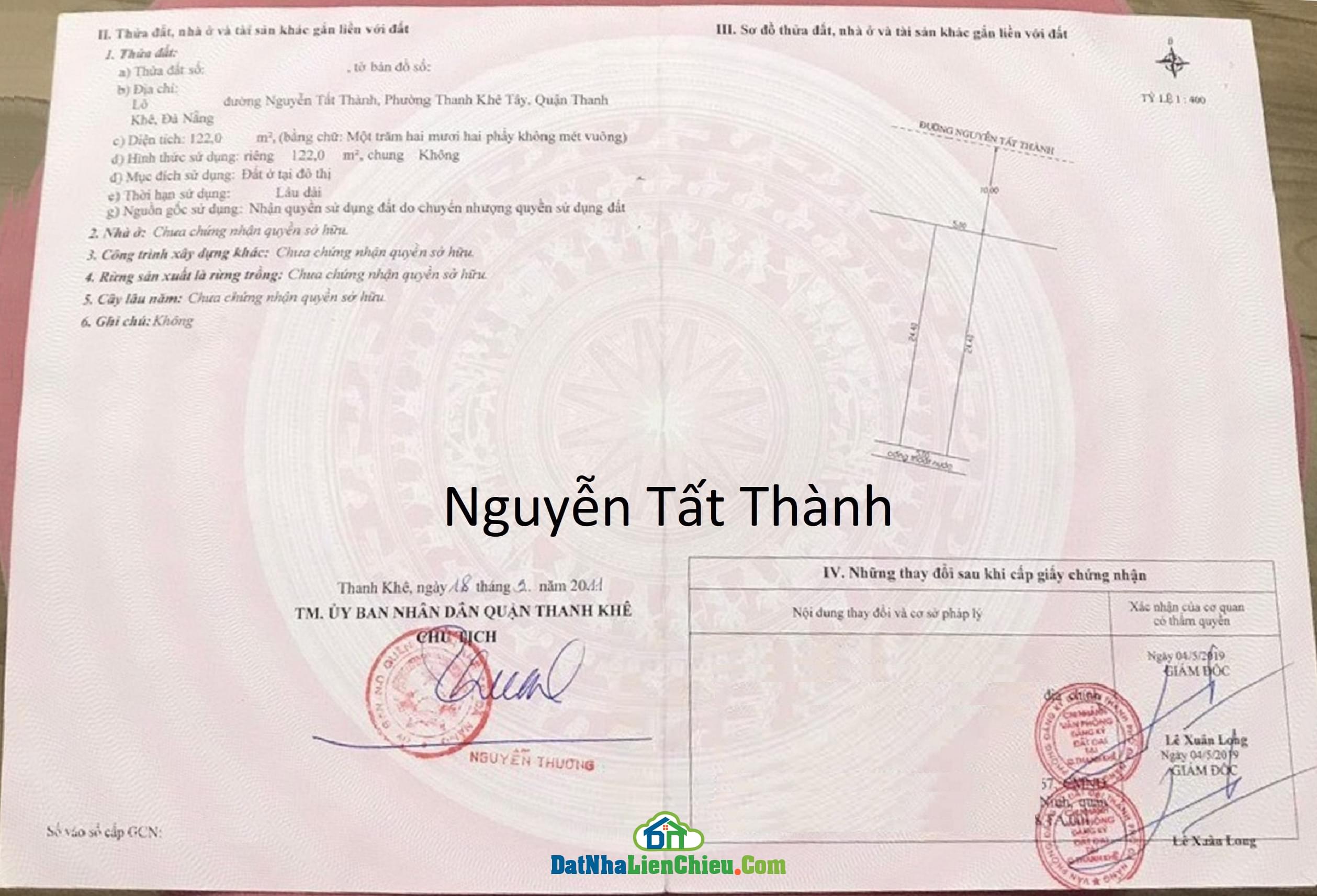 Bán Đất Đường Nguyễn Tất Thành, Quận Thanh Khê, Giá RẺ 2024