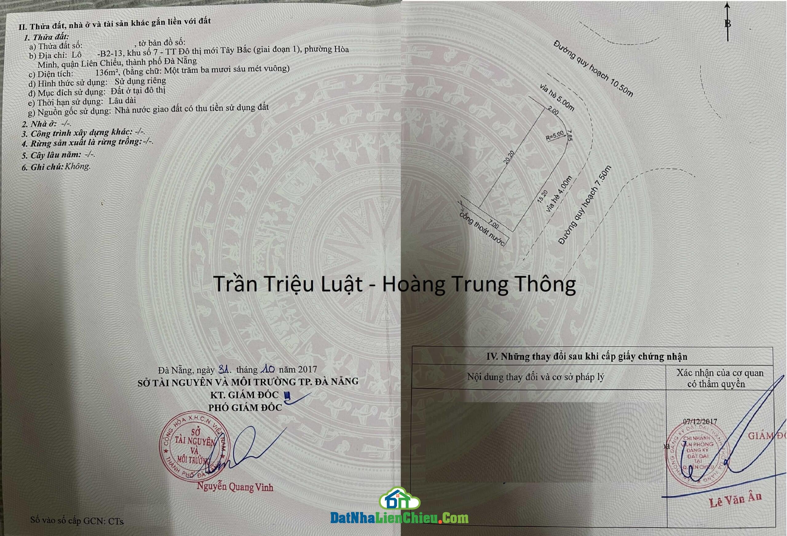 Bán đất lô góc 2 mặt tiền khu Tây Bắc 7, Quận Liên chiểu, Giá Rẻ