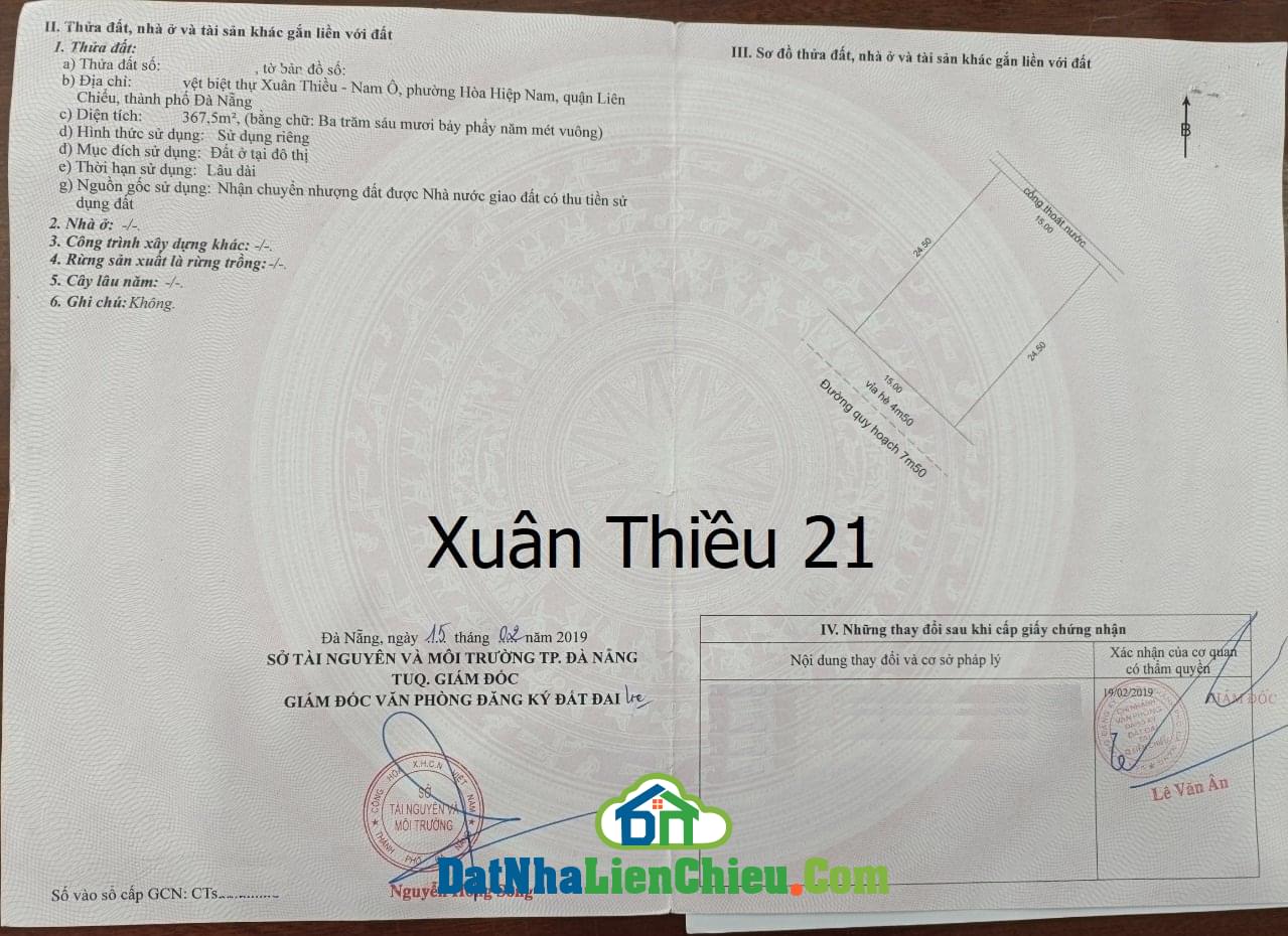 Bán Đất Đường XuânThiều 21, Khu Biệt Thự Xuân Thiều, Giá Rẻ 2024