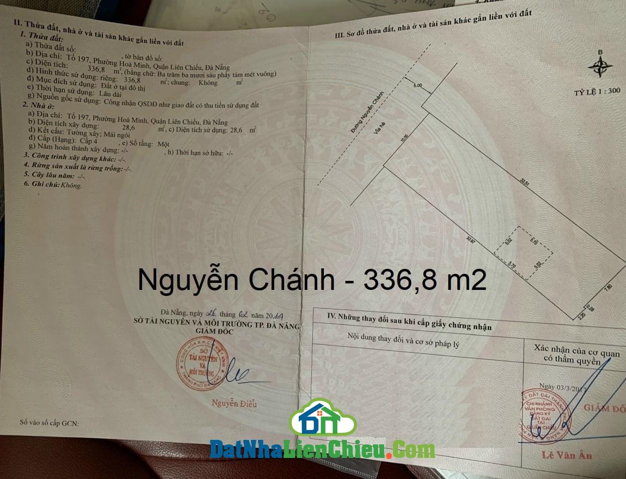 Bán Đất Lớn, đường Nguyễn Chánh, gần đường biển Nguyễn Tất Thành, Giá RẺ 2024