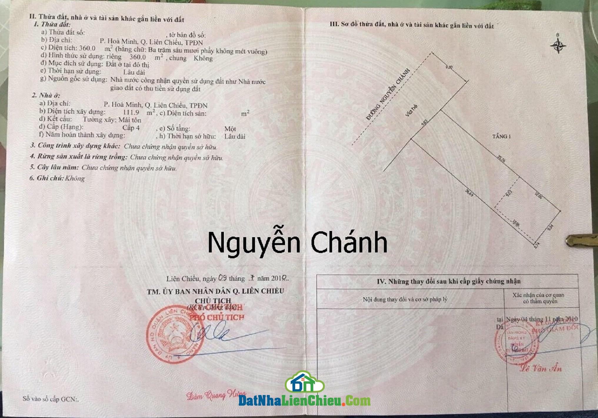Bán Đất đường Nguyễn Chánh, sát đường biển Nguyễn Tất Thành, Giá Rẻ 2024