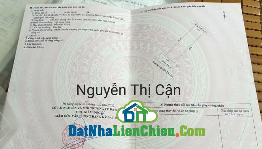 Bán Đất Đường Nguyễn Thị Cận, Khu Đô Thị Phước Lý, Giá Rẻ 2,450 tỷ