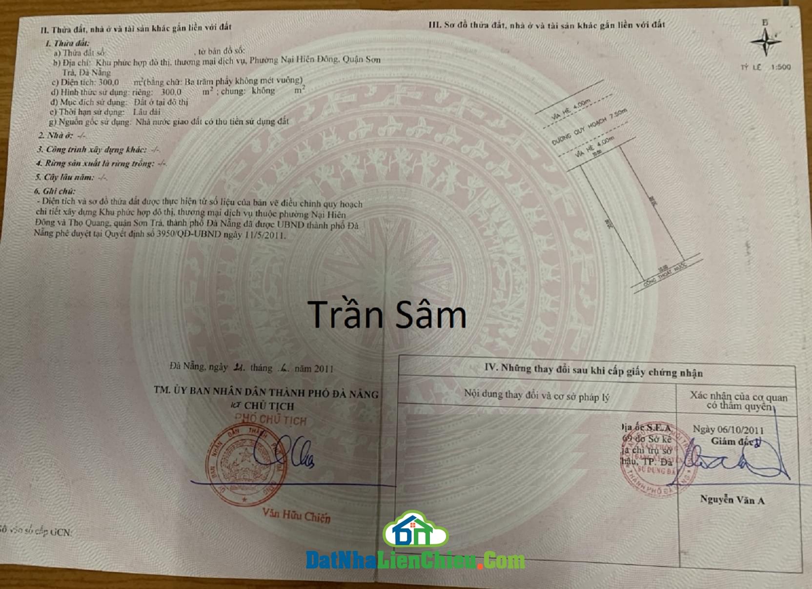 Bán Đất đường Trần Sâm, Quận Sơn Trà, Đà Nẵng, Giá SỐC 2024