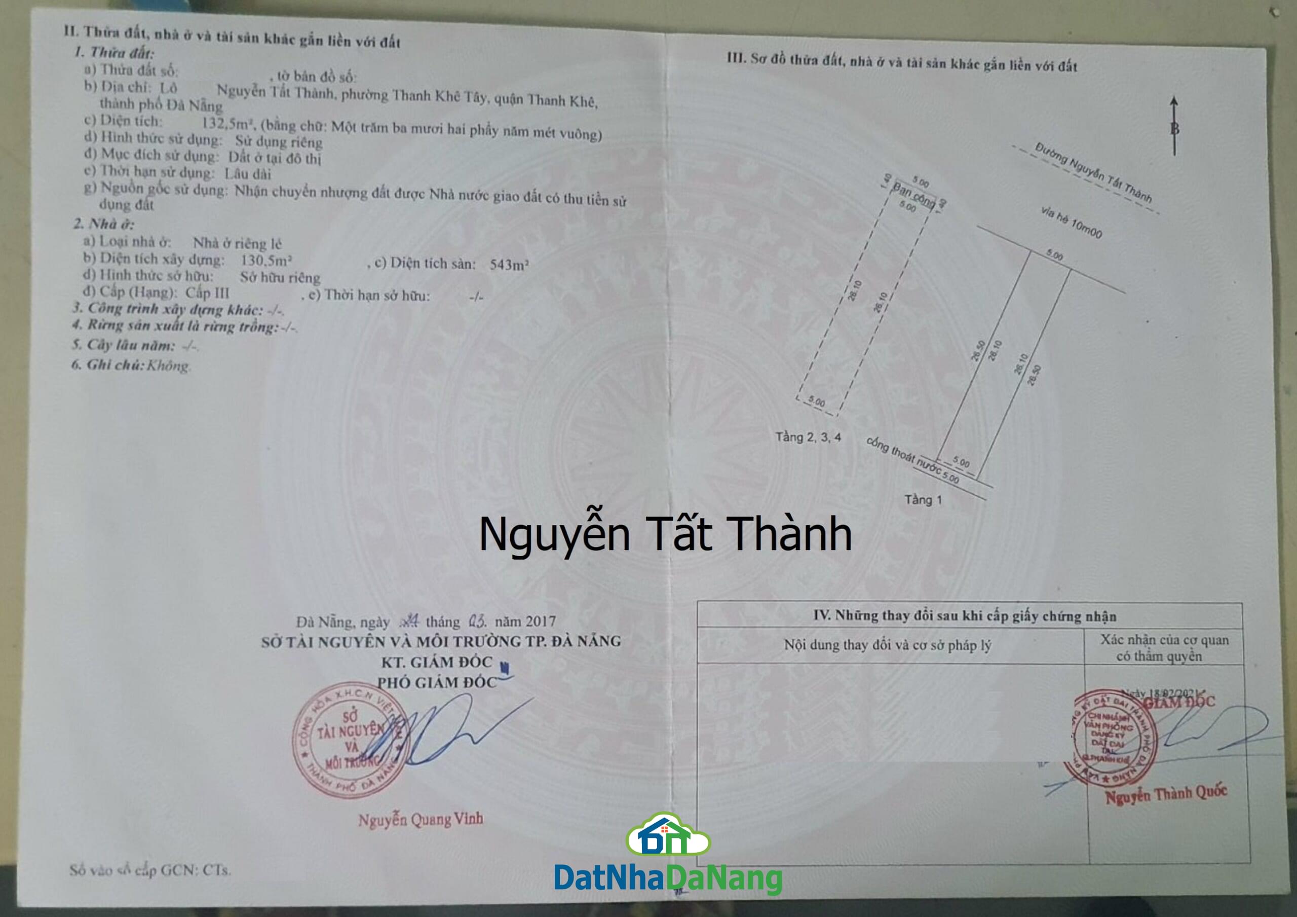 Bán Nhà 4 Tầng, Đường Nguyễn Tất Thành, Quận Thanh Khê, View Biển, Giá RẺ 2024