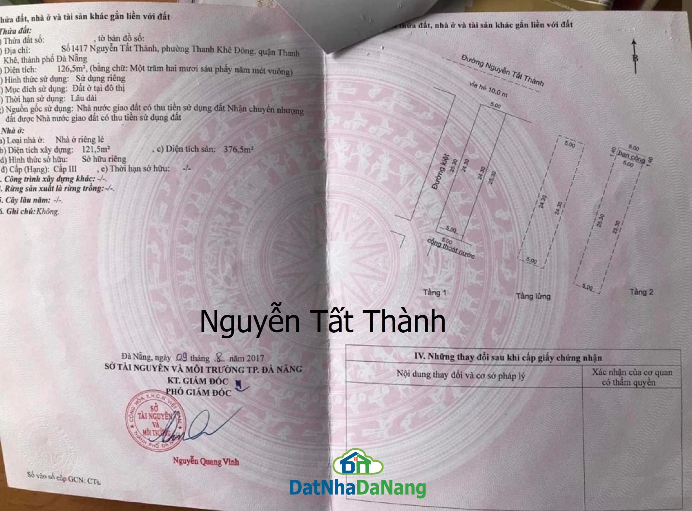 Bán Nhà 3 Tầng, 2 Mặt Tiền, Đường Nguyễn Tất Thành, View Biển, Quận Thanh Khê, Đà Năng, Giá RẺ 2024