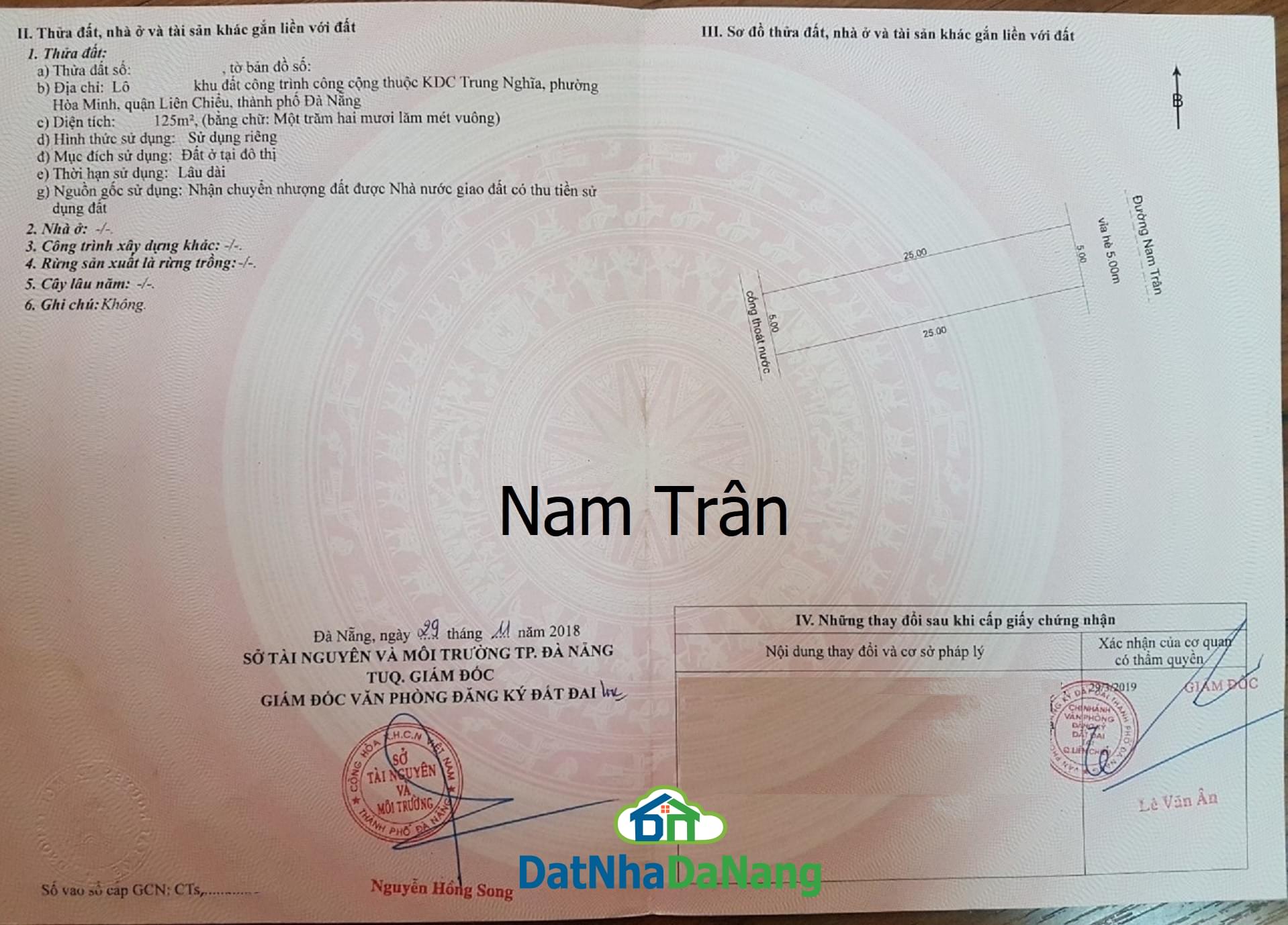 Bán Đất đường Nam Trân, Hướng Đông Bắc, Vị Trí Đẹp, Giá RẺ 2024