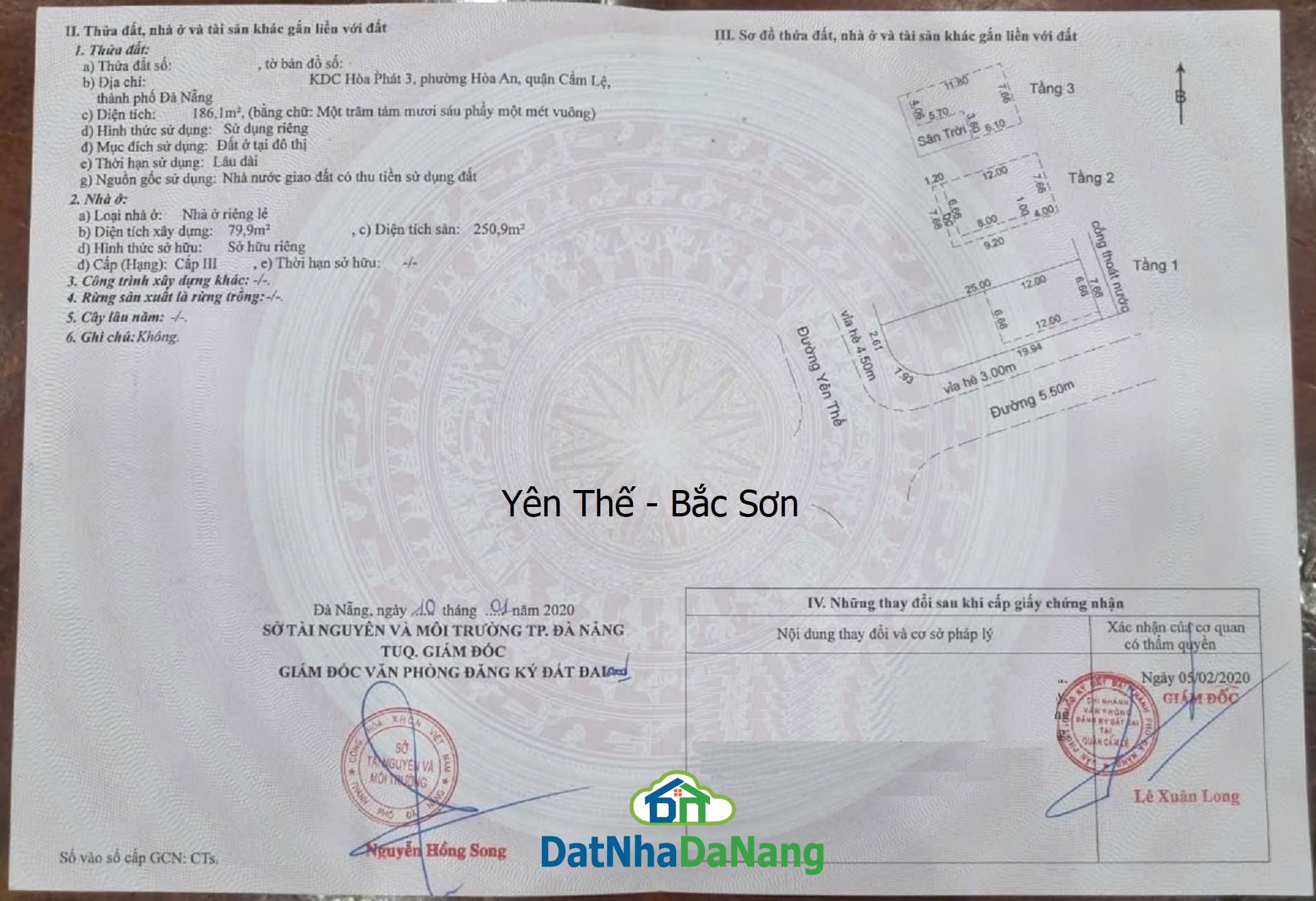 Bán Nhà 3 Tầng, Lô Góc, Ngã Tư, 2 Mặt Tiền đường Yên Thế – Bắc Sơn, Giá RẺ 2024