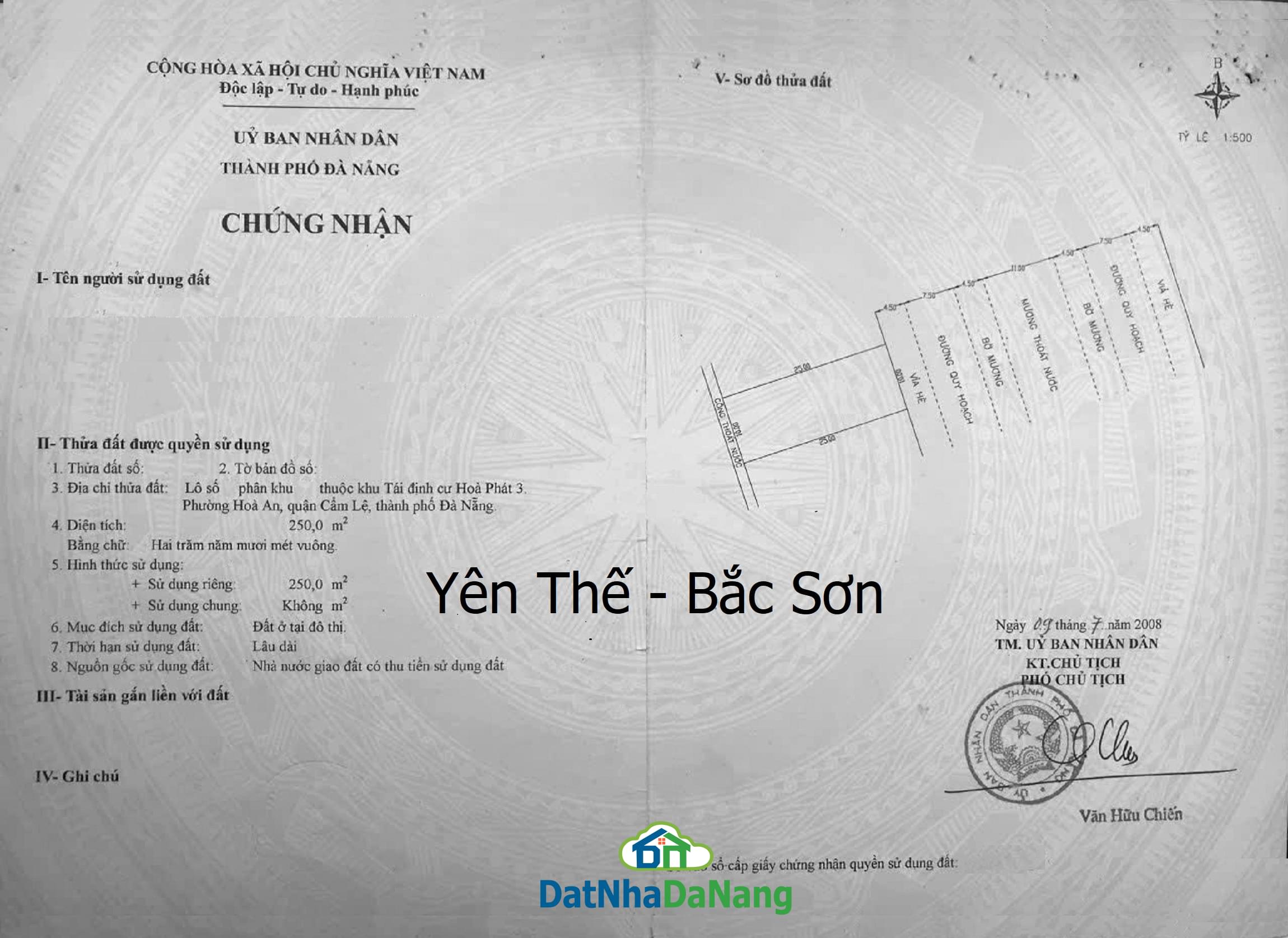 Bán Đất 2 Lô 500 m2, đường Yên Thế – Bắc Sơn, Gần Bến Xe Đà Nẵng, Giá RẺ 2024