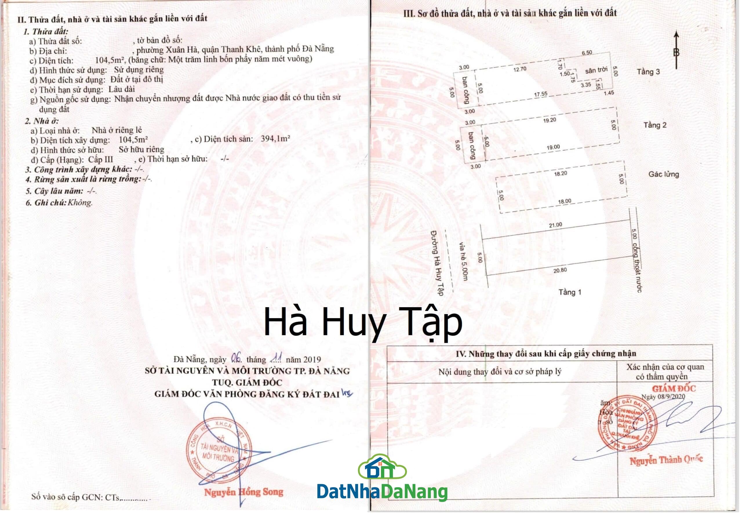 Bán Nhà 4 Tầng đường Hà Huy Tập, Gần Biển Nguyễn Tất Thành, Vị Trí Đẹp 2025