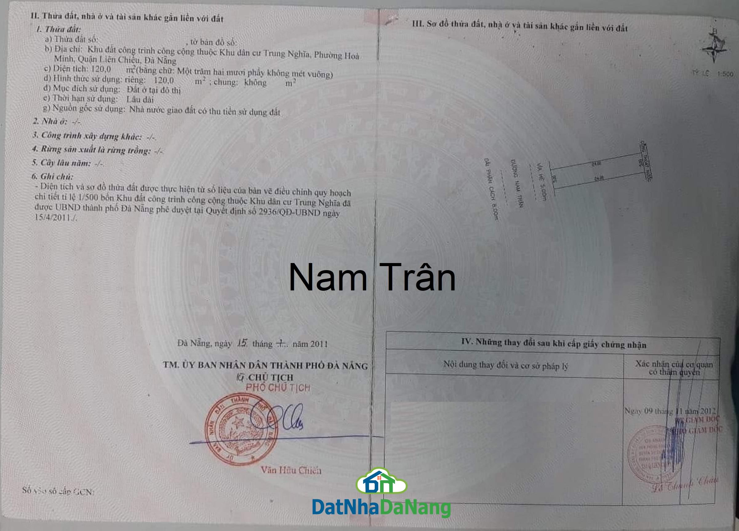 Bán Đất Tặng Kho Mặt Tiền Đường Nam Trân, Đối Diện Cổng Chính Bến Xe Đà Nẵng, Vị Trí Đẹp, Giá Rẻ