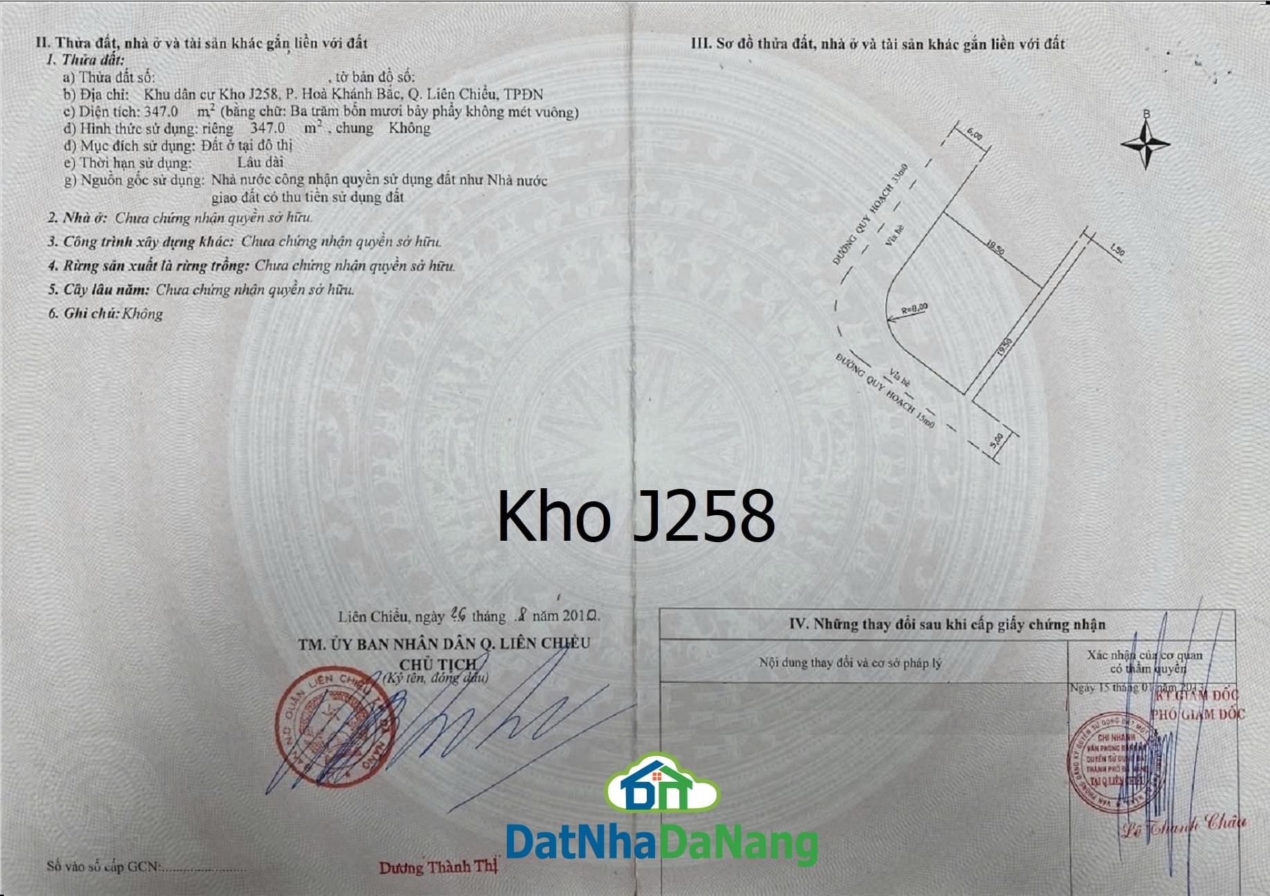 Bán Đất Xuân Thiều 692,6 m2, 3 Mặt Tiền, Khu J258 sát Công Viên Nước Mikazuki, Giá SIÊU RẺ